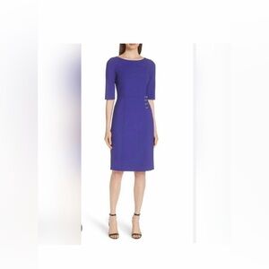 Hugo Boss Purple Sheath Dress